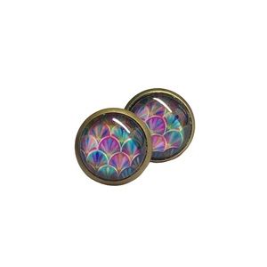 Colorful Shell 10mm Handmade Stud Earrings!